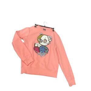 Genuine Authentic womans pink Graphic embroided Medium sweatshirt SKU 8306